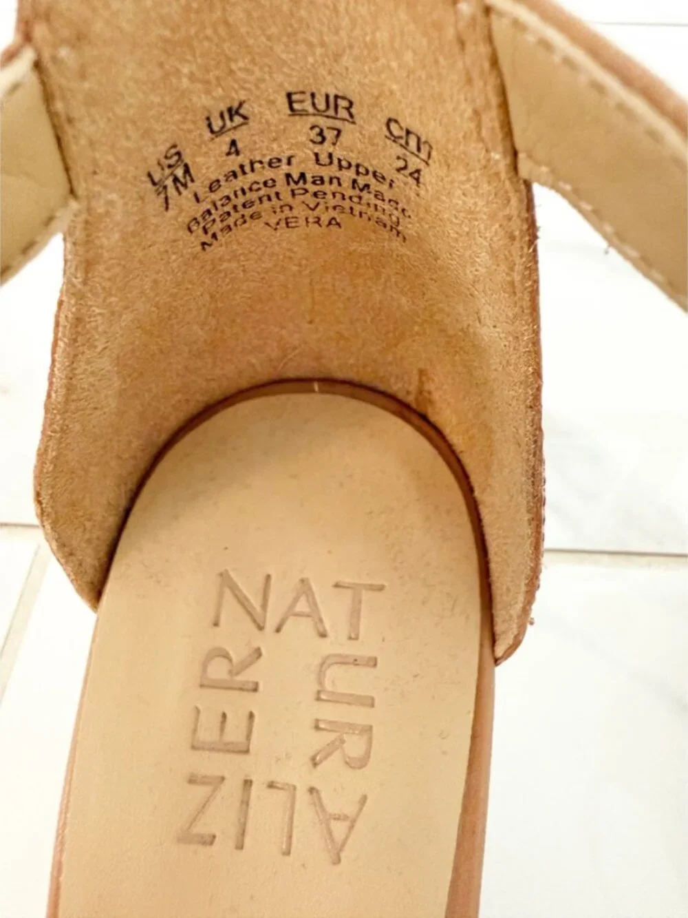 Naturalizer Vera Leather Ankle Strap Dress Sandals in Frappe 7M NWOT - Picture 5 of 12